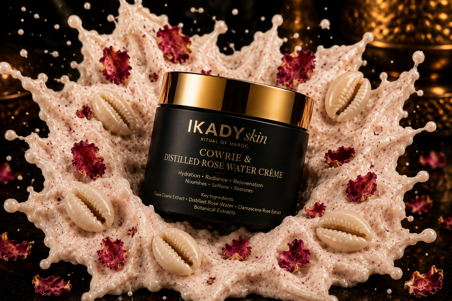 COWRIE & DISTILLED ROSE WATER  CRÈME