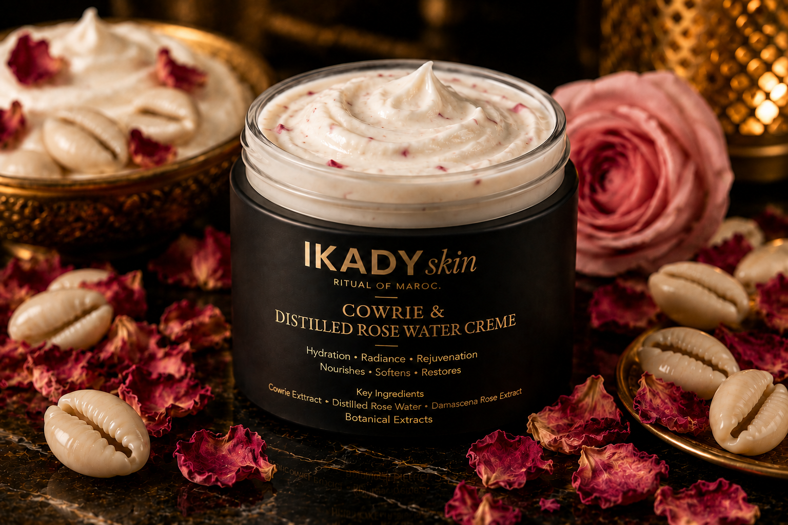 COWRIE & DISTILLED ROSE WATER  CRÈME