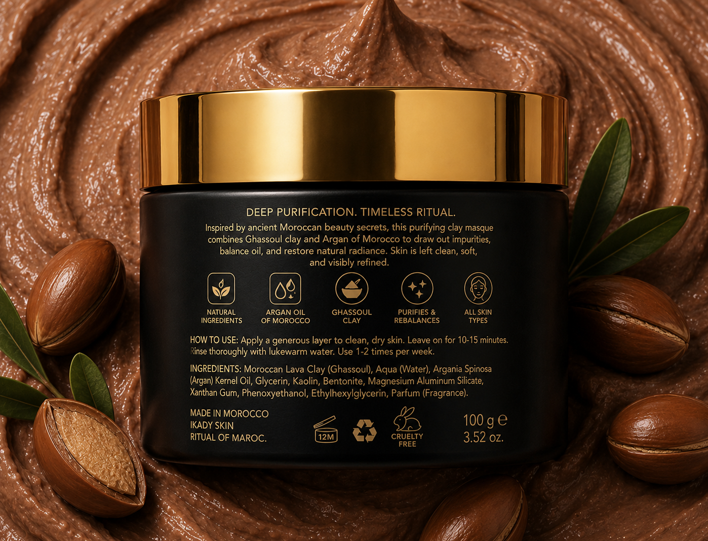 ARGAN & ALMOND Ghassoul MASQUE
